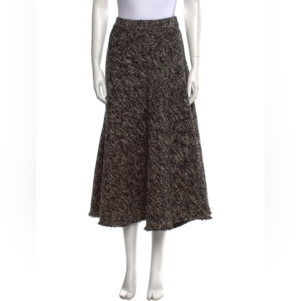 NWT Jason Wu Tweed Fringe Midi Skirt Fall Winter Luxury Quiet Luxury Sz 10